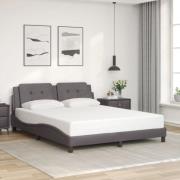 vidaXL Bed Frame without Mattress "Zadar" Grey 160x200 cm Faux Leather