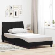 vidaXL Bed Frame without Mattress "Hanko" Black 100x200 cm Fabric