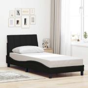 vidaXL Bed Frame without Mattress "Hanko" Black 90x190 cm Fabric