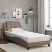 vidaXL Bed Frame without Mattress "Zadar" Cappuccino 80x200 cm Faux Le...
