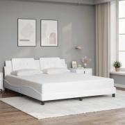 vidaXL Bed Frame without Mattress "Zadar" White 180x200 cm Faux Leathe...