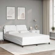 vidaXL Bed Frame without Mattress "Zadar" White 120x200 cm Faux Leathe...