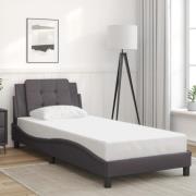 vidaXL Bed Frame without Mattress "Zadar" Grey 90x200 cm Faux Leather