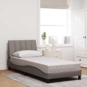 vidaXL Bed Frame without Mattress "Hanko" Taupe 90x200 cm Fabric