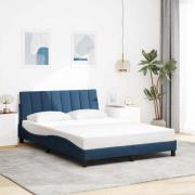 vidaXL Bed Frame without Mattress "Hanko" Blue 140x190 cm Fabric