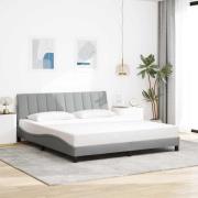 vidaXL Bed Frame without Mattress "Hanko" Light Grey 180x200 cm Fabric