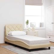 vidaXL Bed Frame without Mattress Cream 90x190 cm Fabric