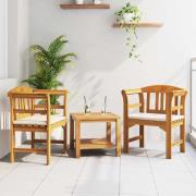 vidaXL Rosabänk Naturlig 68,5 x 46 x 82,5 cm Massivt Akaciaträ