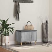 vidaXL Hallbänk Grå Sonoma 60 x 38 x 46 cm Konstruerat Trä och Tyg