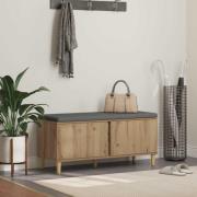 vidaXL Hallbänk med kudde med lagring Artisan Ek 60 x 38 x 46 cm