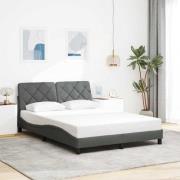 vidaXL Bed Frame without Mattress Dark Grey 140x190 cm Fabric