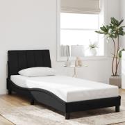 vidaXL Bed Frame without Mattress "Hanko" Black 90x190 cm Velvet