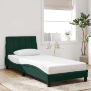 vidaXL Bed Frame without Mattress "Hanko" Dark Green 90x190 cm Velvet