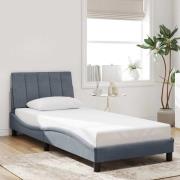 vidaXL Bed Frame without Mattress "Hanko" Dark Grey 90x190 cm Velvet