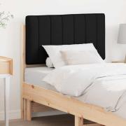 vidaXL Klädd sänggavel med huvudgavel Brun och svart 80 cm Massiv furu