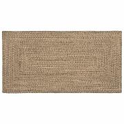 vidaXL Områdesmattor Rektangulär Naturlig och svart 100 x 200 cm