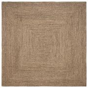 vidaXL Områdesmattor Fyrkantig Naturlig och svart 300 x 300 cm