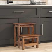 vidaXL Pall Naturfärg 37 x 37 x 46 cm Mahognyträ