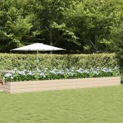 vidaXL Planteringskärl Elfenben 600 x 80 x 45 cm Stål