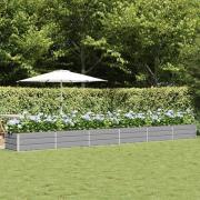 vidaXL Planteringskärl Ljusgrå 600 x 80 x 45 cm Stål