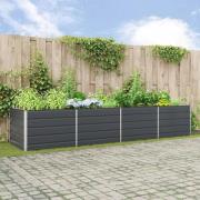 vidaXL Planteringskärl Antracit 195 x 100 x 45 cm Galvaniserat Stål