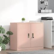 vidaXL Förvaringsskåp Rosa 80 x 40 x 70 cm Stål