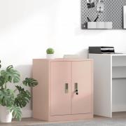 vidaXL Förvaringsskåp med lagring Rosa 60 x 40 x 70 cm Kallvalsat Stål