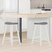 vidaXL Matstolar 2 pcs Vit 46 x 37 x 63 cm Massiv Gummiträ