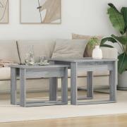 vidaXL Kaffebordsset 2 pcs Grå Sonoma Konstruerat trä