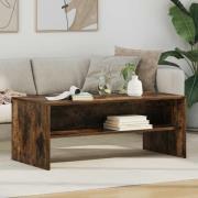 vidaXL Kaffeebord Rökt ek 100 x 50 x 40 cm Konstruerat trä