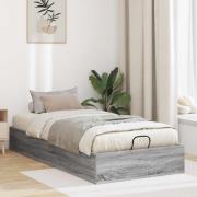 vidaXL Ottoman Sängram Grå Sonoma 80,5 x 200 cm Konstruerat trä