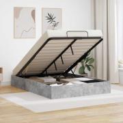 vidaXL Ottoman Sängram Betonggrå 120 x 190 cm Konstruerat trä