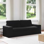 vidaXL Soffa Svart 222 x 80 x 82 cm tyg