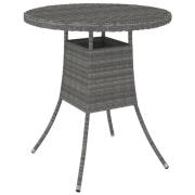 vidaXL Trädgårdsbord grå 70x70x73 cm konstrotting