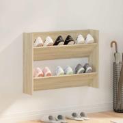 vidaXL Väggmonterat sonoma-ek 80x18x60 cm konstruerat trä