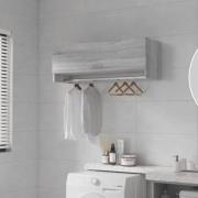 vidaXL Klädhängare grå sonoma 100x32,5x35 cm konstruerat trä