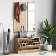 vidaXL 3-i-1 skoskåpsset Sonoma ek parkettträ