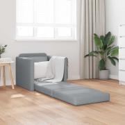 vidaXL Fällsoffa säng Ljusgrå 74 x 77 x 81 cm tyg