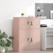 vidaXL Förvaringsskåp Rosa 80 x 40 x 40 cm Stål
