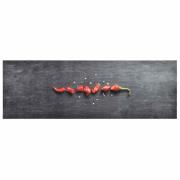 vidaXL Köksmatta maskintvättbar peppar 45x150 cm