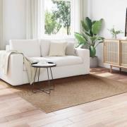 vidaXL Områdesmattor Moiré AGIRA Naturfärg 120 x 120 cm Polyester