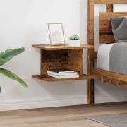 vidaXL Sängbord 2 pcs Gammalt trä 40 x 30 x 25 cm Konstruerat trä