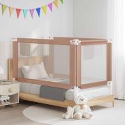 vidaXL Sängskena för barn taupe 140x25 cm tyg