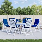 vidaXL Stolsdynor för stolar med hög rygg 6 st kungsblå oxfordtyg