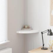 vidaXL Svävande hörnhylla vit högglans 35x35x3,8 cm MDF