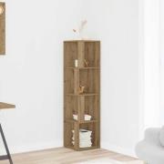 vidaXL Hörnskåp artisan ek 33x33x132 cm konstruerat trä