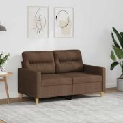 vidaXL 2-sitssoffa brun 120 cm tyg