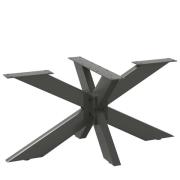 vidaXL Soffbordsben spindelformad antracit 98x58x(42-43) cm stål