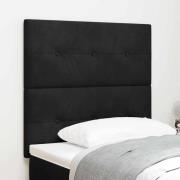 vidaXL Huvudgavel Svart 80 cm Sammet