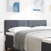vidaXL LED huvuddyna med LED-ljusslingor Grå 144 cm Sammet